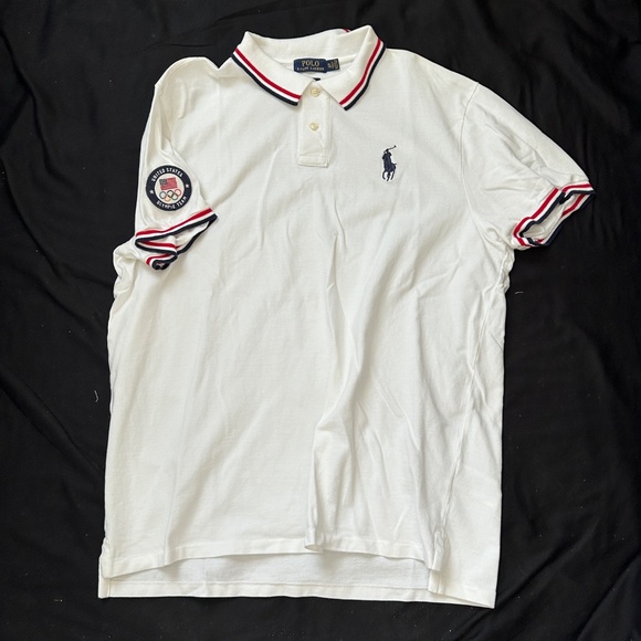 POLO RALPH LAUREN - Sm PONY US Olympic Team MENs 2XL WHITE POLO ALL EMBROIDER - Picture 4 of 8